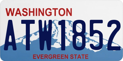 WA license plate ATW1852