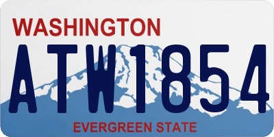WA license plate ATW1854