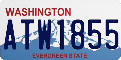 WA license plate ATW1855