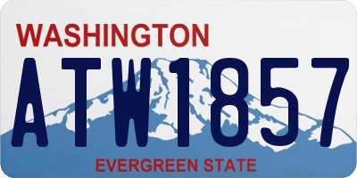 WA license plate ATW1857