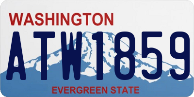 WA license plate ATW1859
