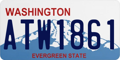 WA license plate ATW1861