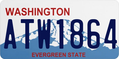 WA license plate ATW1864
