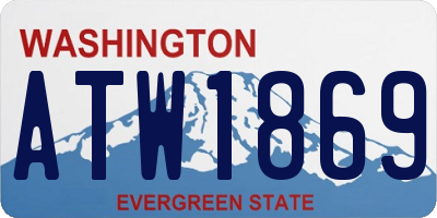 WA license plate ATW1869