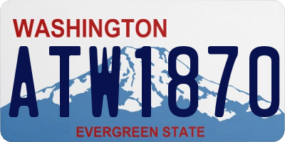WA license plate ATW1870