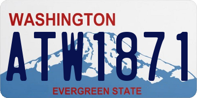 WA license plate ATW1871