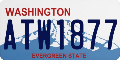 WA license plate ATW1877