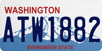 WA license plate ATW1882