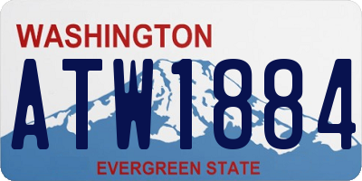 WA license plate ATW1884