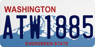 WA license plate ATW1885