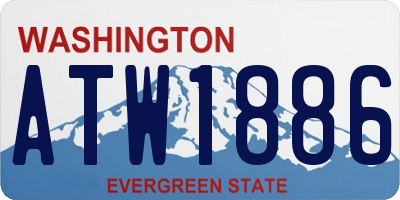 WA license plate ATW1886