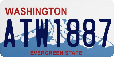 WA license plate ATW1887
