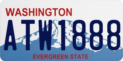 WA license plate ATW1888