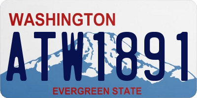 WA license plate ATW1891
