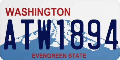 WA license plate ATW1894