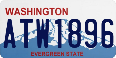 WA license plate ATW1896