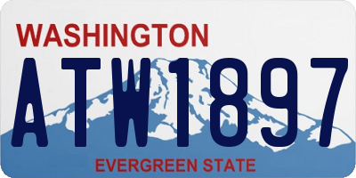 WA license plate ATW1897