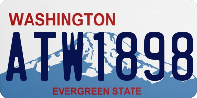 WA license plate ATW1898