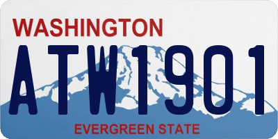 WA license plate ATW1901