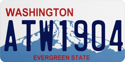 WA license plate ATW1904