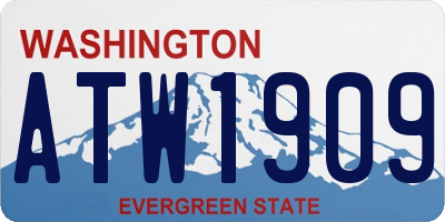 WA license plate ATW1909
