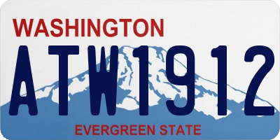 WA license plate ATW1912