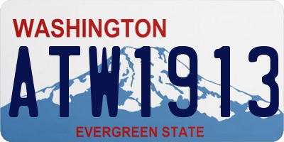 WA license plate ATW1913