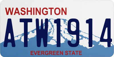 WA license plate ATW1914