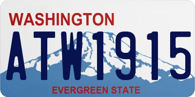 WA license plate ATW1915