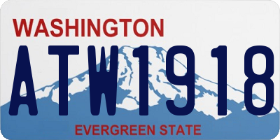 WA license plate ATW1918