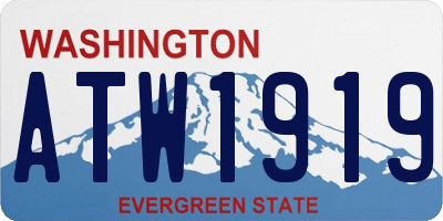 WA license plate ATW1919