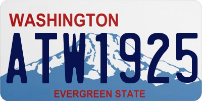 WA license plate ATW1925