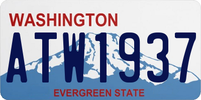 WA license plate ATW1937