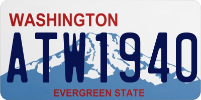 WA license plate ATW1940