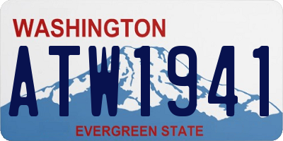 WA license plate ATW1941
