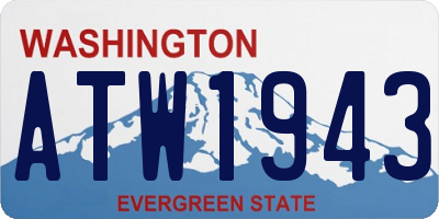 WA license plate ATW1943