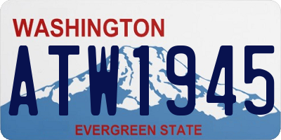 WA license plate ATW1945
