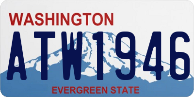 WA license plate ATW1946