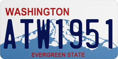 WA license plate ATW1951