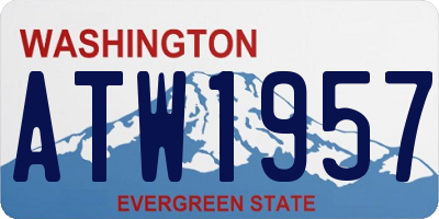 WA license plate ATW1957