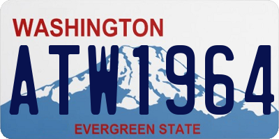 WA license plate ATW1964