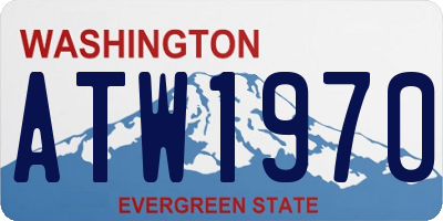 WA license plate ATW1970