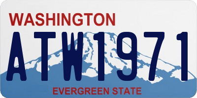 WA license plate ATW1971