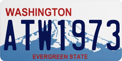 WA license plate ATW1973