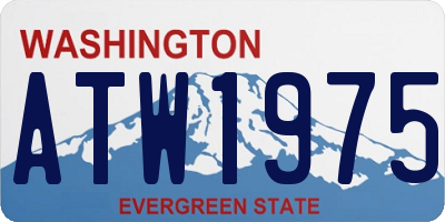 WA license plate ATW1975