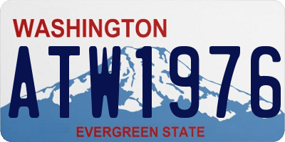 WA license plate ATW1976