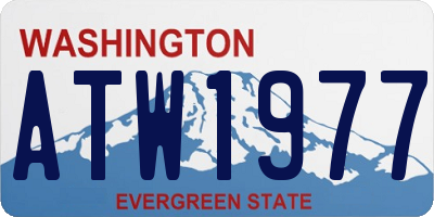 WA license plate ATW1977