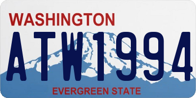 WA license plate ATW1994