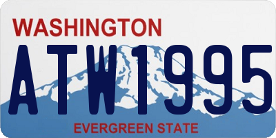 WA license plate ATW1995