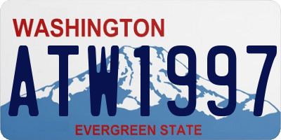 WA license plate ATW1997